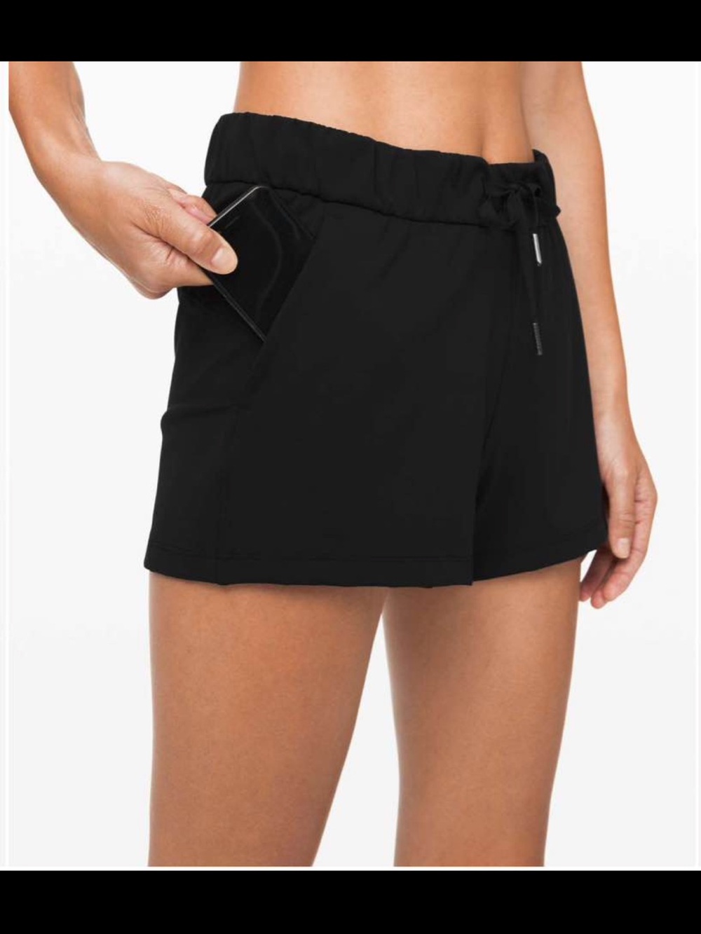 NWT Lululemon On the Fly Short 2.5” Black Mid Rise Luxtreme Athletic Travel